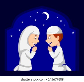 Muslim kid cartoon