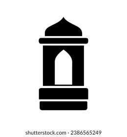 muslim lamp icon vector isolated