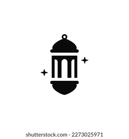 Muslim lantern icon isolated on white background