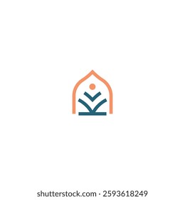 Muslim Learn logo, muslim book logo design illustration