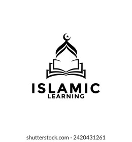 Muslim Learn logo, Islam learning logo template, Islamic Media Vector illustration