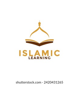 Muslim Learn logo, Islam learning logo template, Islamic Media Vector illustration
