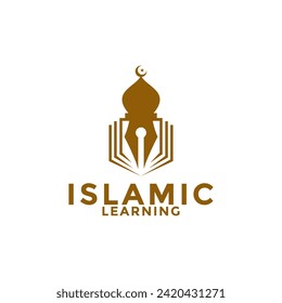 Muslim Learn logo, Islam learning logo template, Islamic Media Vector illustration