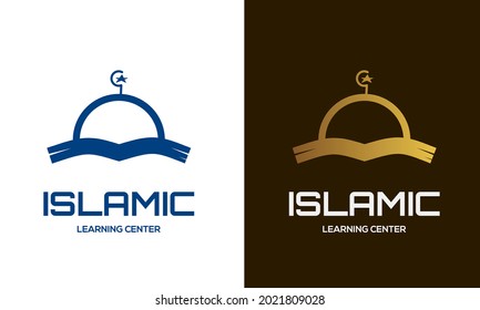 Logo del aprendizaje musulmán, logo del aprendizaje islámico, elemento gráfico