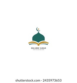 Ilustración del vector, Ilustración del logotipo del aprendizaje islámico