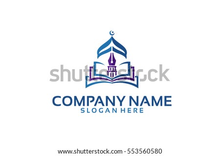 Muslim Learning Logo Template Islam Learning Stock Vector (Royalty Free ...