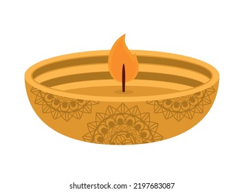muslim light lamp isolated icon