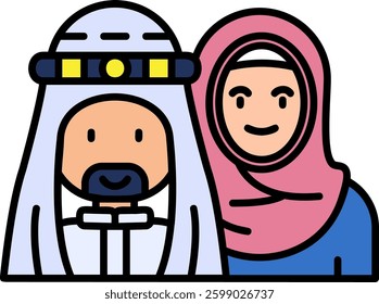 Muslim Line vector Icon Design