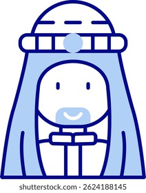 Muslim Line vector Icon Design