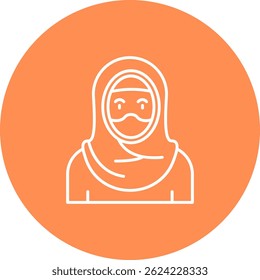Muslim Line vector Icon Design