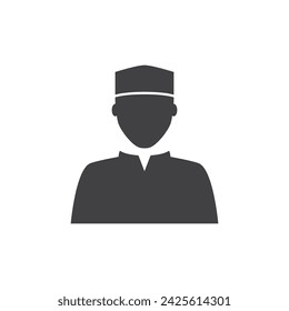 Muslim man clothes icon flat design