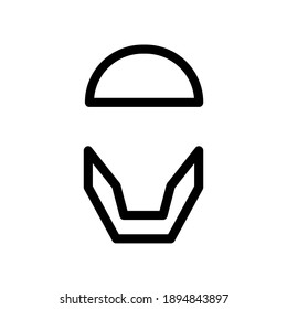 muslim man icon logo or illustration with solid stroke style vector design. perfect use for web, mobile app, pattern, design etc.