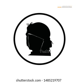 muslim  man icon on white background.vector illustration.