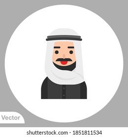 Muslim man icon sign vector,Symbol, logo illustration for web and mobile
