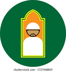 Icono del hombre musulmán para el diseño web