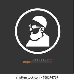 muslim  man icon.vector illustration.
