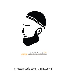 muslim  man icon.vector illustration.
