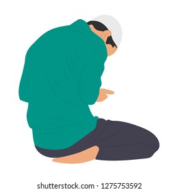 Muslim man making dua
