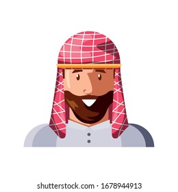 muslim man on white background vector illustration design