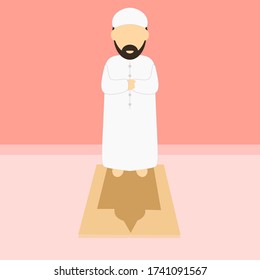 Muslim man perform prayer five times a day | Orang Islam Solat | Islamic Prayer