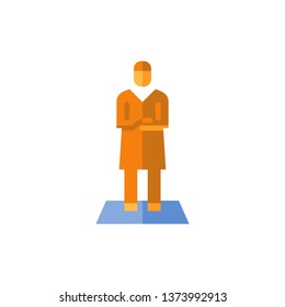 muslim man prayer flat icon