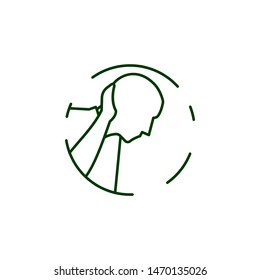 Muslim man prayer salah icon. 