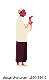 muslim man praying design, Islamic religion culture and belief theme Vector illustration