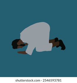 Muslim Man Prostrate, muslim man bowing