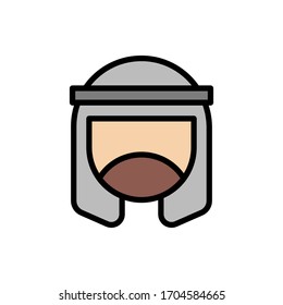 Hombre musulmán Icono de Ramadán. Elementos vectoriales de color de esquema simple para iconos de islam para ui y ux, sitio web o aplicación móvil