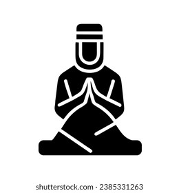 muslim man silhouette design vector isolated