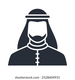 Muslim man trendy filled icon.