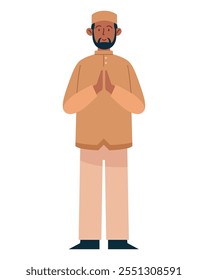 muslim man with turban isolated