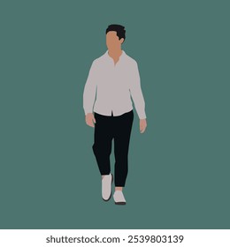 Muslim Man, Man Walking, the color can be changed