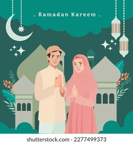 Moslemfrau Grüße für Ramadan und eid von Imitation Studio, imityworks