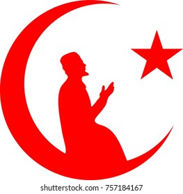 muslim meditation icon