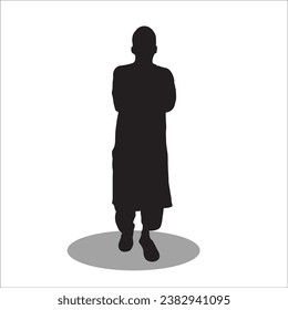 Muslim men silhouette stock vector