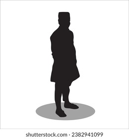 Muslim men silhouette stock vector