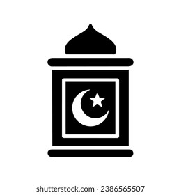 muslim moon lamp vector isolated