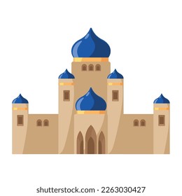 ícono de la fachada beige de la mezquita musulmana