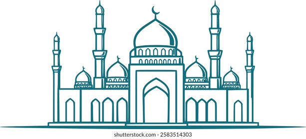Muslim mosque for Muslim decorations to Ramadan, Eid Mubarak etc. 