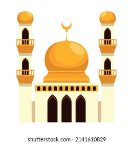 muslim mosque facade temple icon