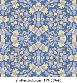 Muslim mosque seamless pattern graphic design. Moroccan geometric tile ornament. Mosaic oriental seamless pattern. Traditional islamic abstract flower geometric ornament. Eastern vector background