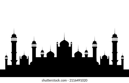 Muslim Mosque Silhouette Icon Dark Mosque Stock Vector (Royalty Free ...