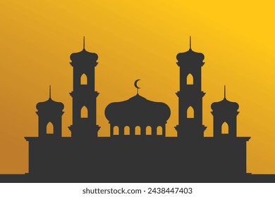 Muslimische Moschee Silhouette Vektor-Illustration