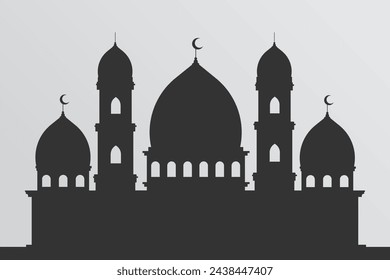 Muslim Mosque Silhouette Vector illustration