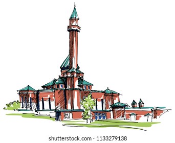 Muslim mosque sketch