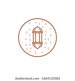 plantilla de logo musulmán mubarak diseño vectorial