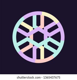 Muslim patterns and logos. Arabic shapes. Sacred geometry. Stock vector.