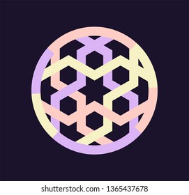 Muslim patterns and logos. Arabic shapes. Sacred geometry. Stock vector.