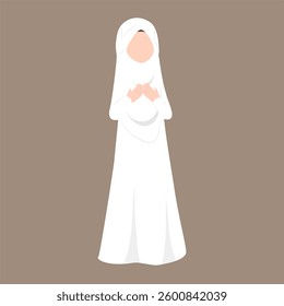 Muslim Pilgrims Performing Hajj and Umrah, Muslim Wearing Ihram Clothes illustration